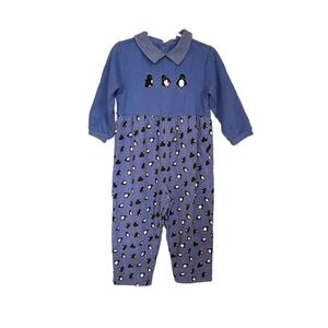 Vintage Gymboree One Piece Penguin Outfit Size Small Snap Closures